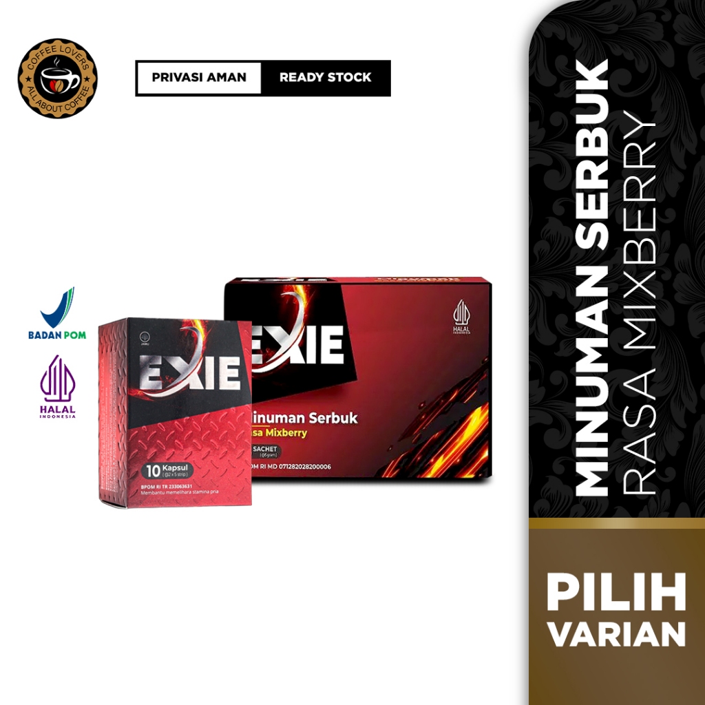 

(Kapsul dan Serbuk) Exie Stamina Pria - Exie Original BPOM Exie Powder Kapsul Exie Penambah Stamina