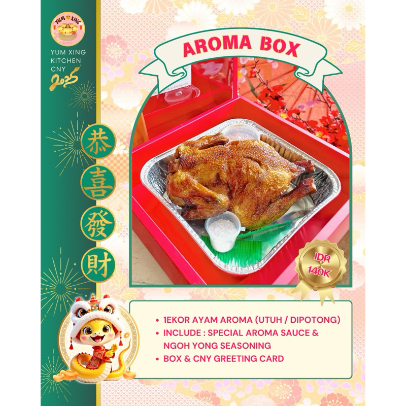 

AROMA BOX - Hamper Imlek CNY Ayam Goreng Aroma / Ayam Canton Utuh Saos Aroma Legit Enak