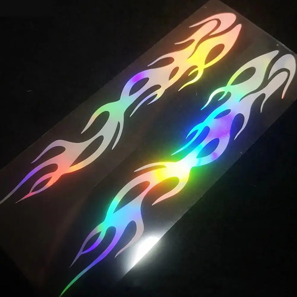 NEW Stiker Motor Bentuk Api Menarik Stiker Api Reflektif Stiker Stiker Mobil Tahan Air Aksesori Moto