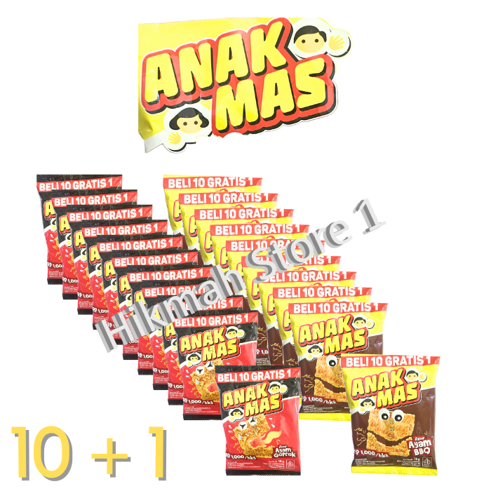 

Anak Mas Snack Mie Anak Renceng - Netto 10 bks x 18gr