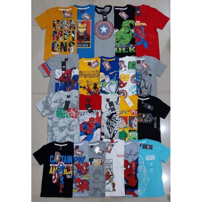 baju kaos anak laki-laki marvel original matahari umur 3 sampai 12 tahun