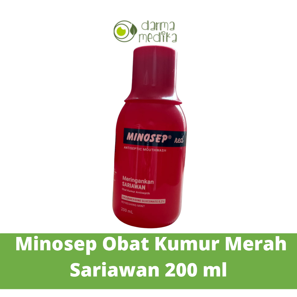 Minosep Merah, Hijau Obat Kumur Sariawan 200ml & 60ml
