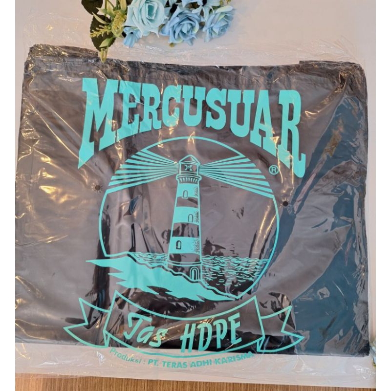 Kresek/Kantong Plastik Mercusuar Hitam Ukuran Besar(40x30)