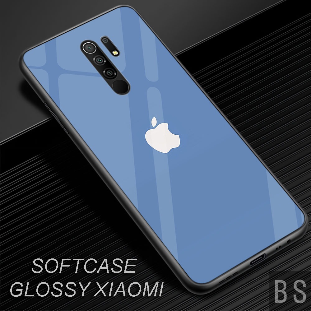 [ MK55 LOGO IPHONE ]Case Glossy HD Redmi 8,9,9C,9T,10 4G,10 5G,A1,A1+5G,Kamera Protector Kesing Sili