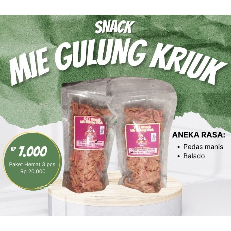 

Snack Renyah Mie Gulung Kriuk