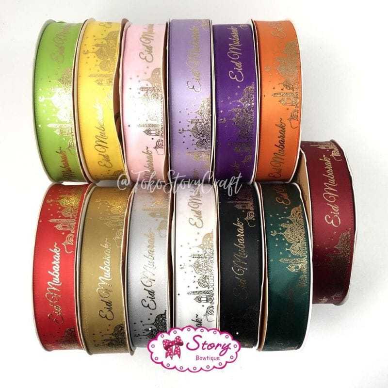 

1 YARD (90 Cm) - PITA IDUL FITRI SINGLE SATIN / IED MUBARAK/PITA IDUL FITRI SABLON EMAS TIMBUL