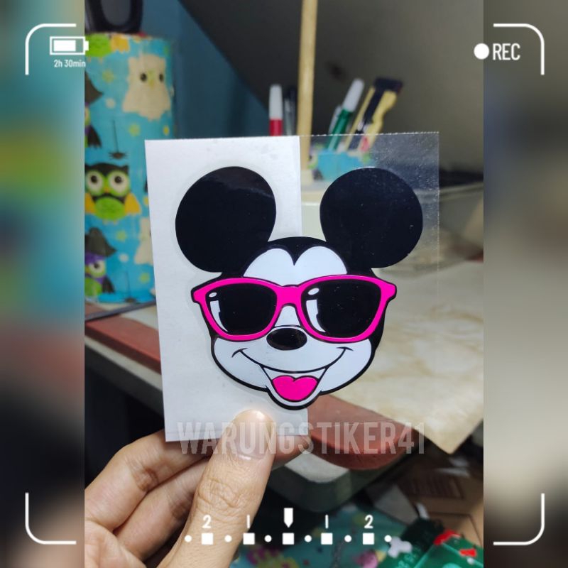 

stiker Mickey mouse kacamata sticker murah berkualitas