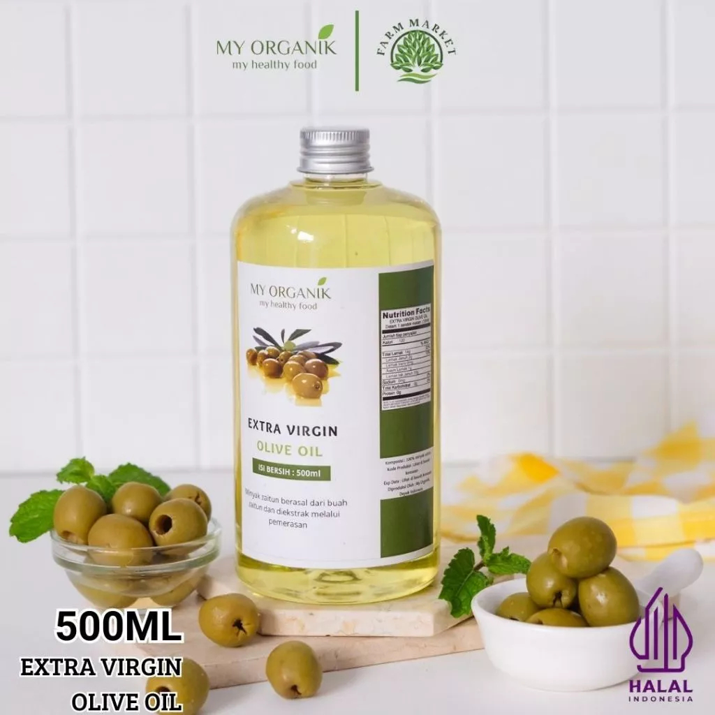 

My Organik Virgin Olive oil 100% Minyak zaitun EXTRA VIRGIN OLIVE OIL 500ML UNTUK MASAK