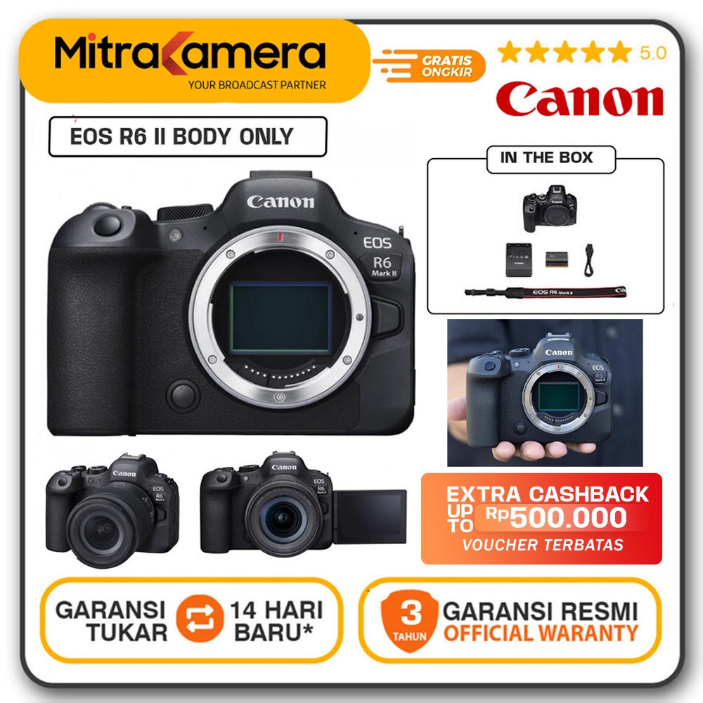 Canon EOS R6 Mark II Mirrorless Camera Body Only / Canon EOS R6II Body