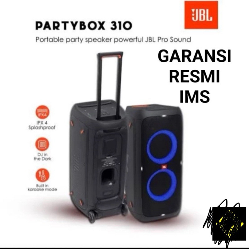 Portable Speaker JBL Bluetooth PARTYBOX310-no mic