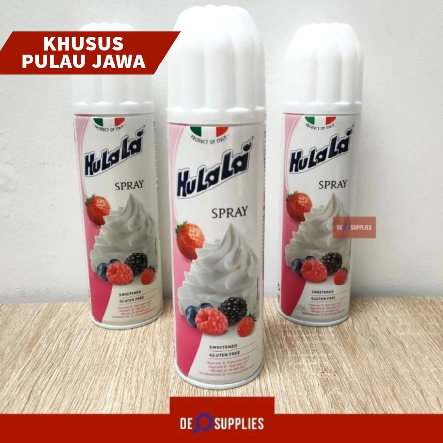 

Hulala Whipping Cream Spray 250gr - Krim Whip Whipped Cream Semprot Whipcream