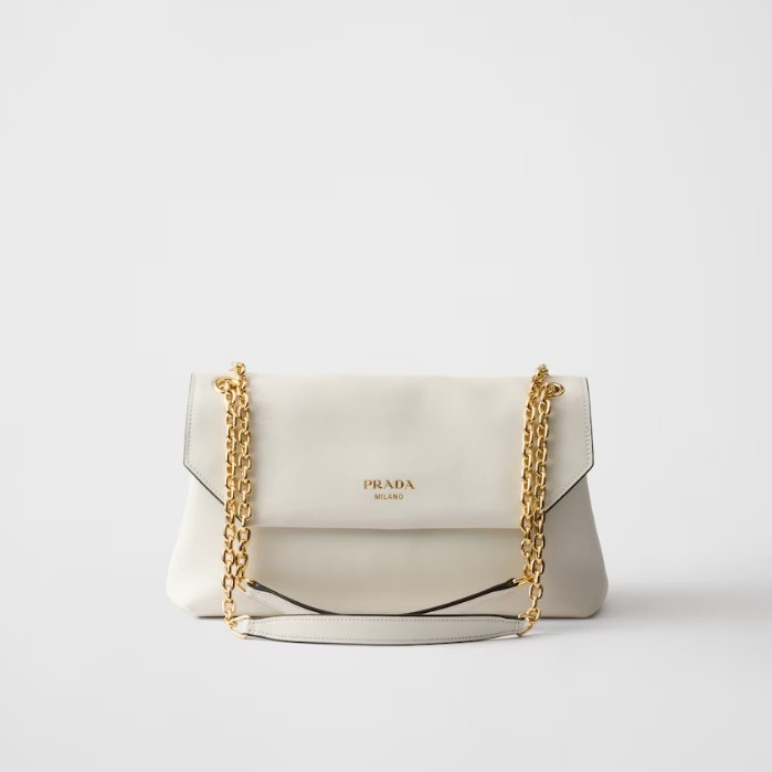 Prada Medium Leather Chain Shoulder Bag