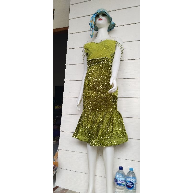 dres pesta, dres singer, dres penyanyi, gaun sinden