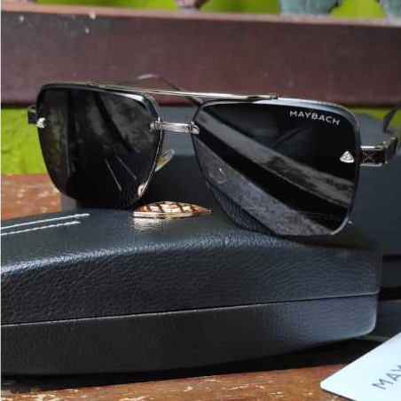 Kacamata Hitam Pria Original Maybach Mewah Lensa anti UV Elegan Frame Steel