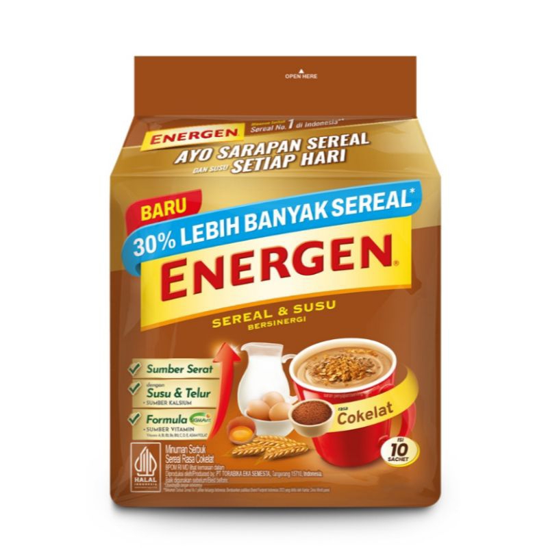 

Energen Minuman Sereal 10 x 30gr / Cokelat / Kacang Hijau / Vanilla