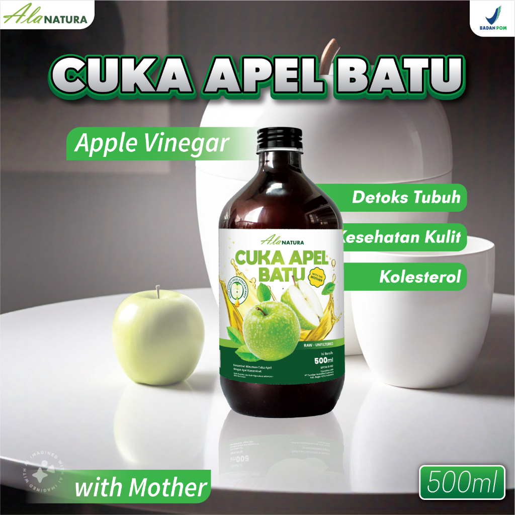 

Cuka Apel Batu Alanatura 500ML With Mother Bantu Atasi Sakit Jantung, Hipertensi, Gula Darah