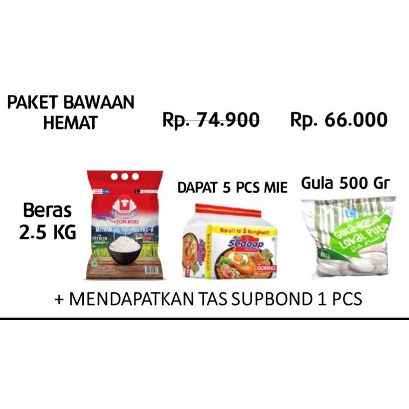 

Paket Hemat Bawaan Sembako