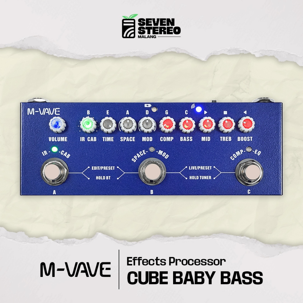 M-VAVE MVAVE M VAVE Cube Baby Bass Pedal Effect - Efek Bass Lengkap Simple Murah