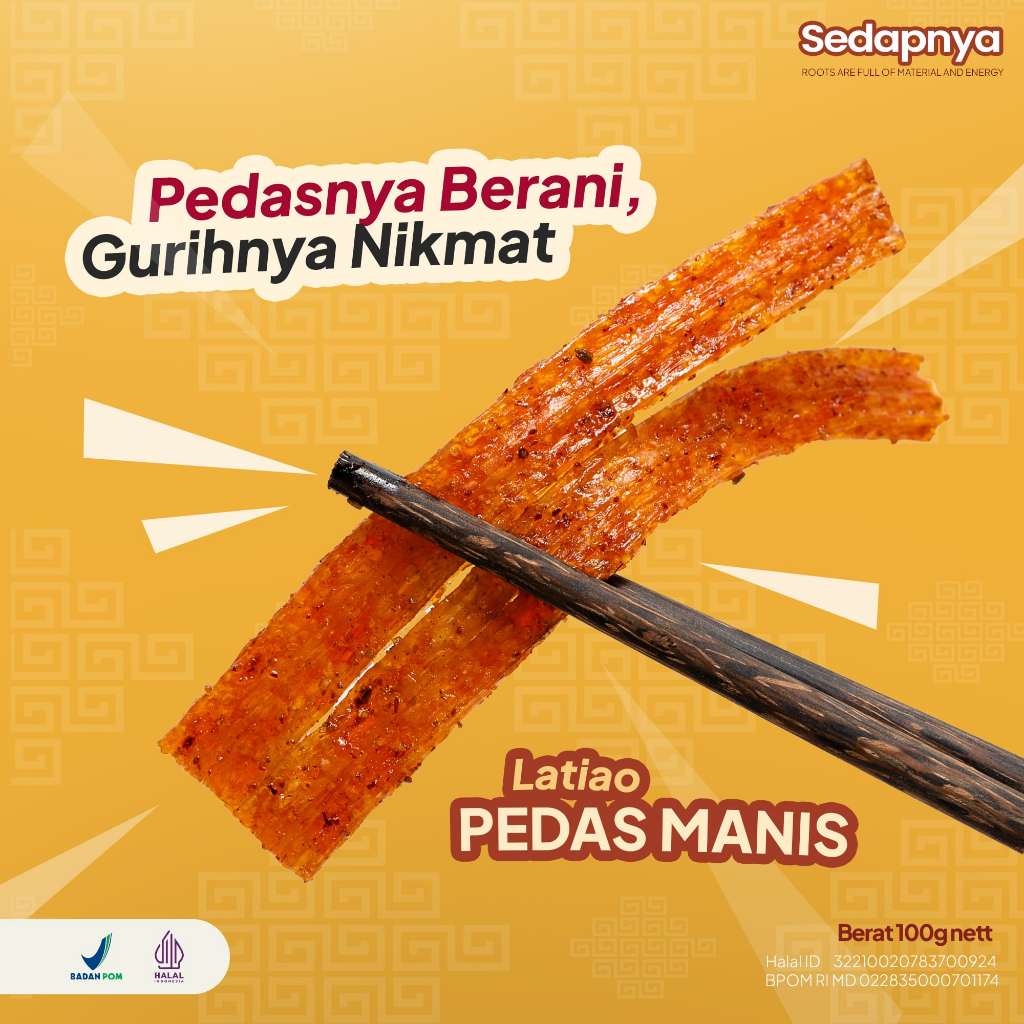 

100gr x 5Pc sedapnya snack viral gluten spicy sticks enak halal dan BPOM aman dikonsumsi dan bergizi