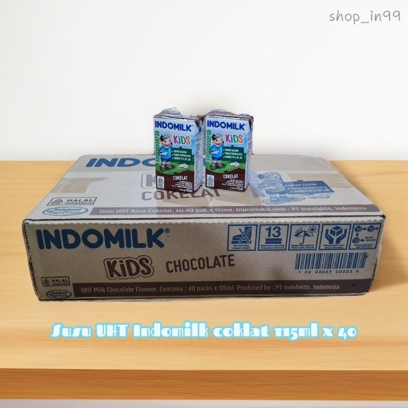 

Susu UHT Indomilk coklat box 115ml x 40