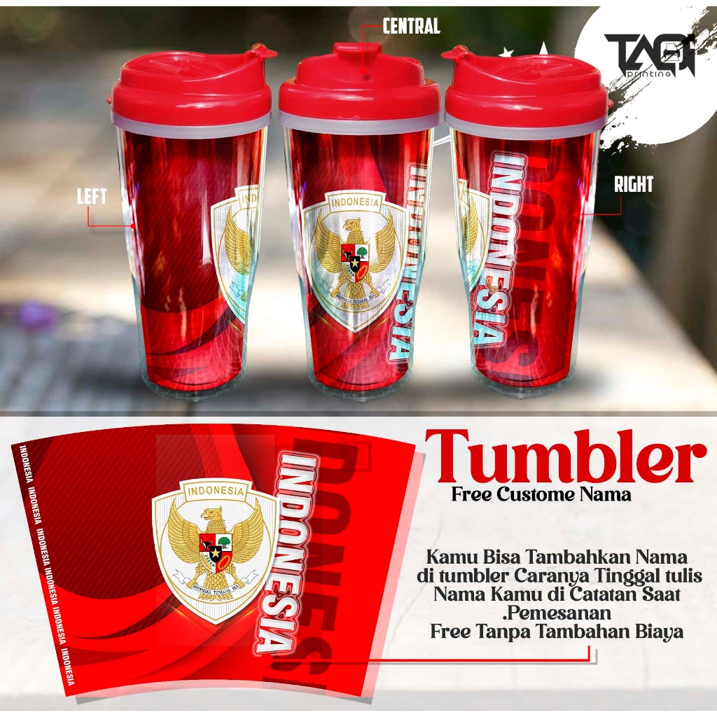 Tumbler Indonesia Botol Minum Tumbler Timnas Indonesia