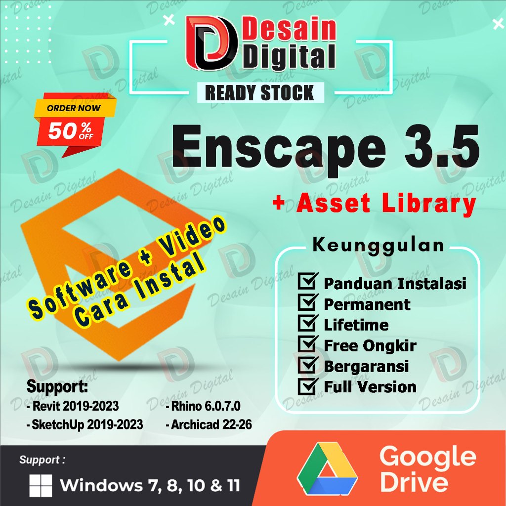 Plugin 3D Enscape 3.5 Full Version + Asset Library