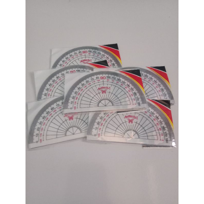 

Penggaris Busur Derajat Butterfly 180/10 Protractor No. 4 (Per Pcs)