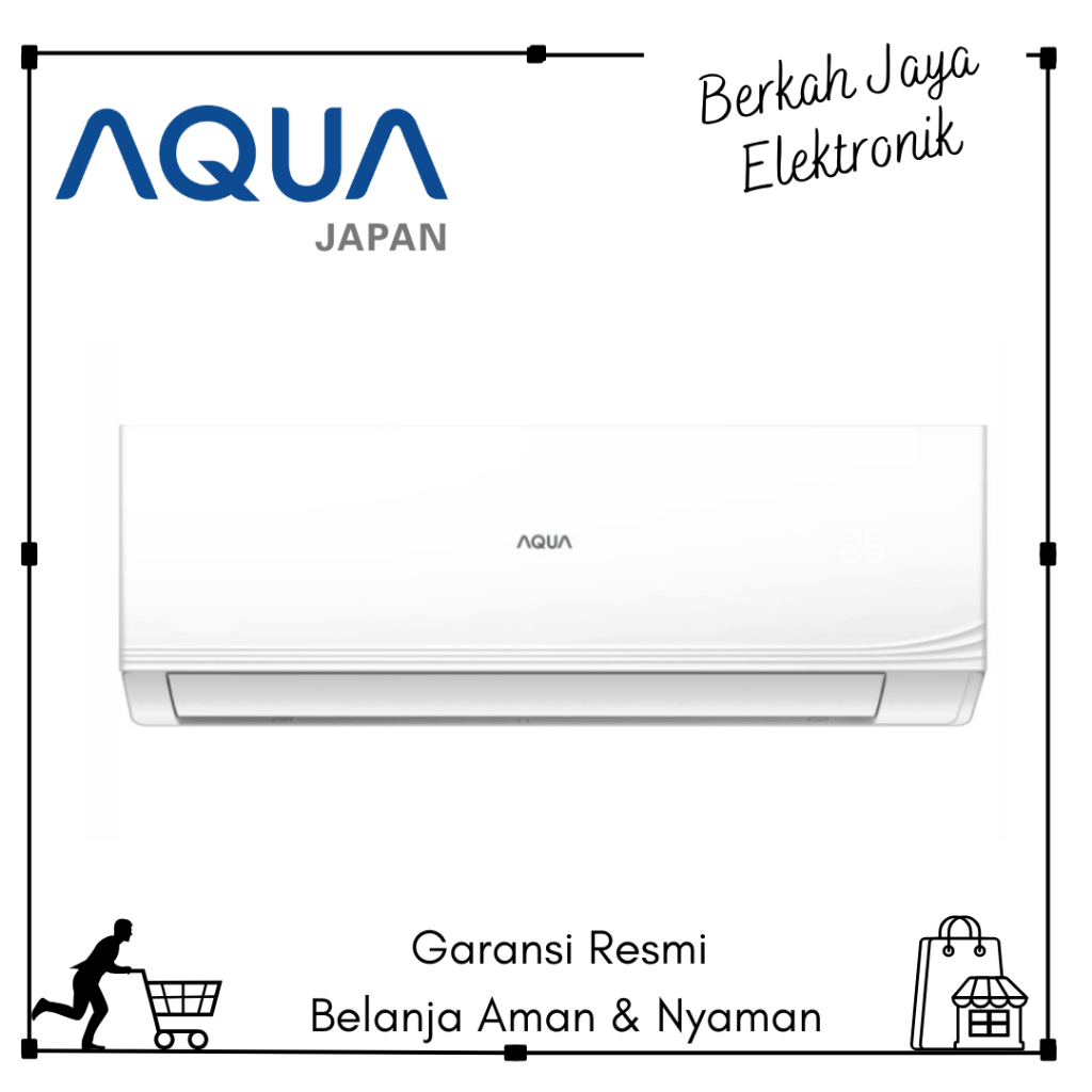 AQUA AC Split Standar 1 PK AQA-KCR09FQAL / AC TurboCool KCR09FQAL 1PK / AQA KCR9FQAL