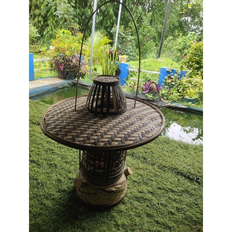 Lampion Kafe Taman Lampu Gantung Bambu Model Petromax