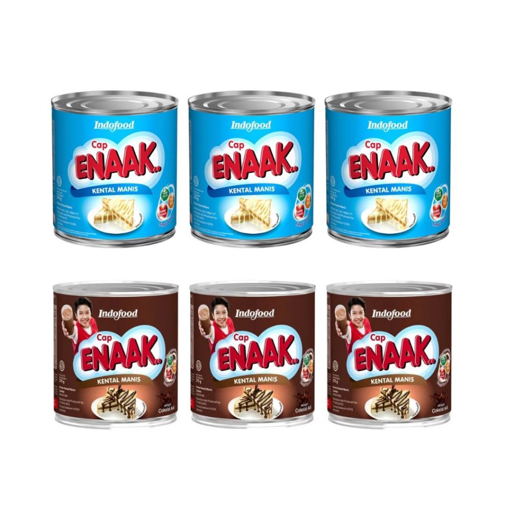 

Susu Cap Enaak Krimer Kental Manis Kaleng 370 gr/ 3 Pcs