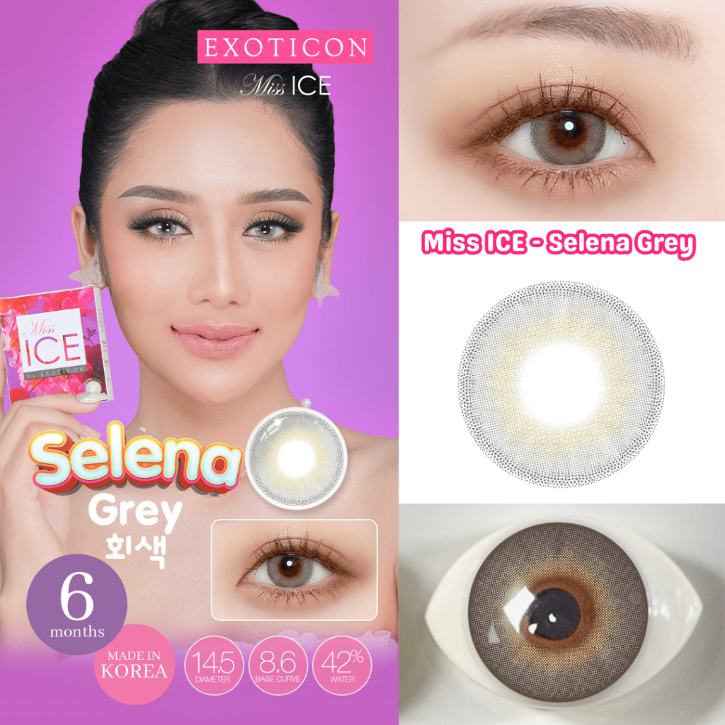 Exoticon Softlens - Miss Ice Series (Selena grey, Charli Blue)