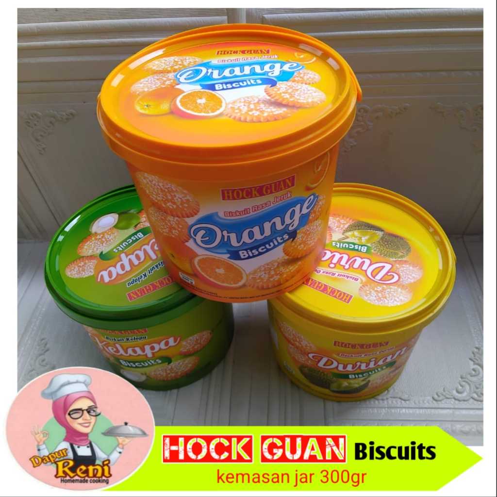 

Hock guan biskuit kemasan jar varian rasa buah buahan/kue lebaran