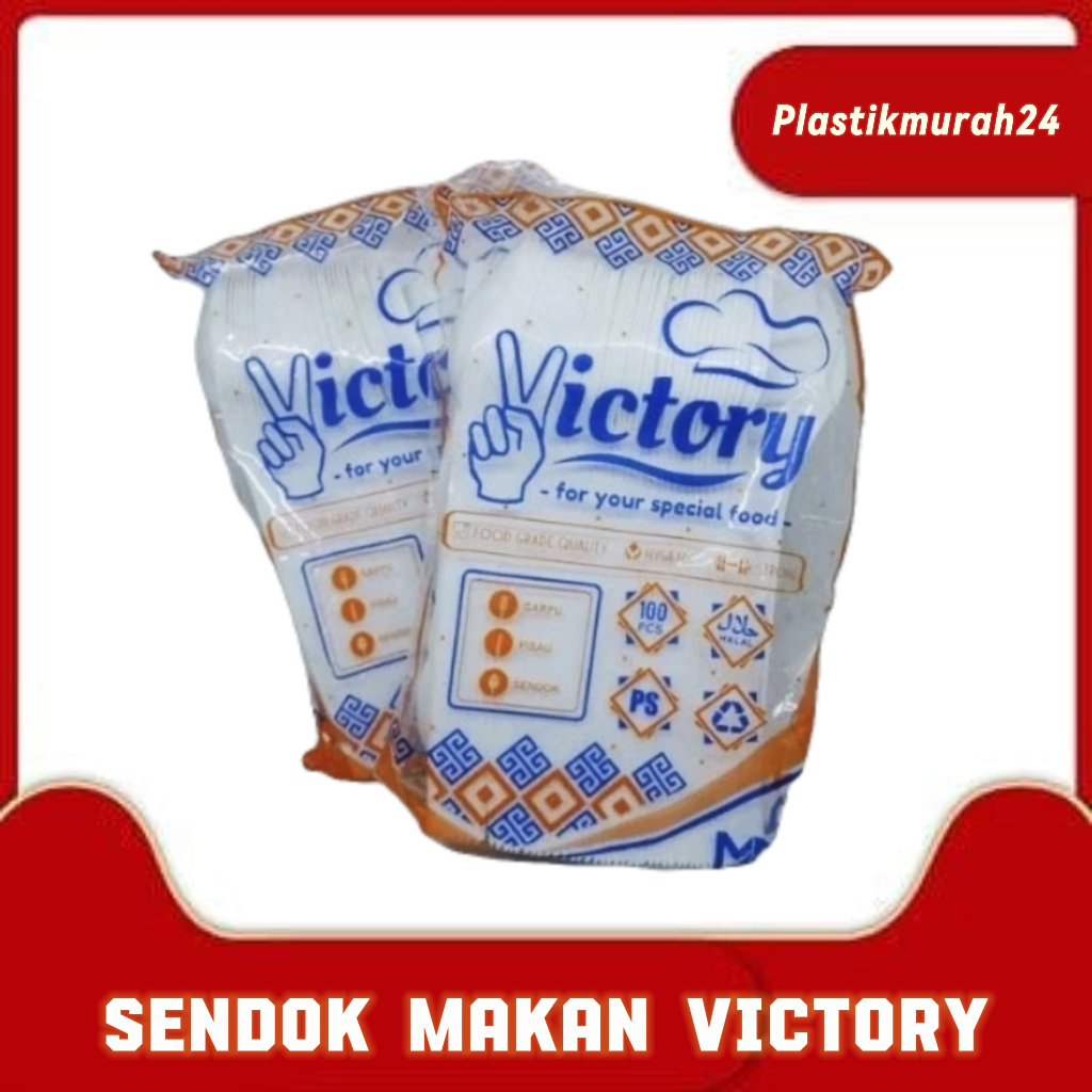 Sendok makan plastik / sendok makan victory / sendok makan putih susu / sendok makan plastik putih s