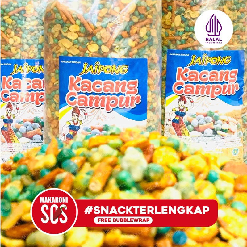 

Kacang Campur Jaipong 500Gr | 1/2Kg Mix Nuts Polong Campur Cap Jaipong Rasa Asin Gurih Kacang Mix