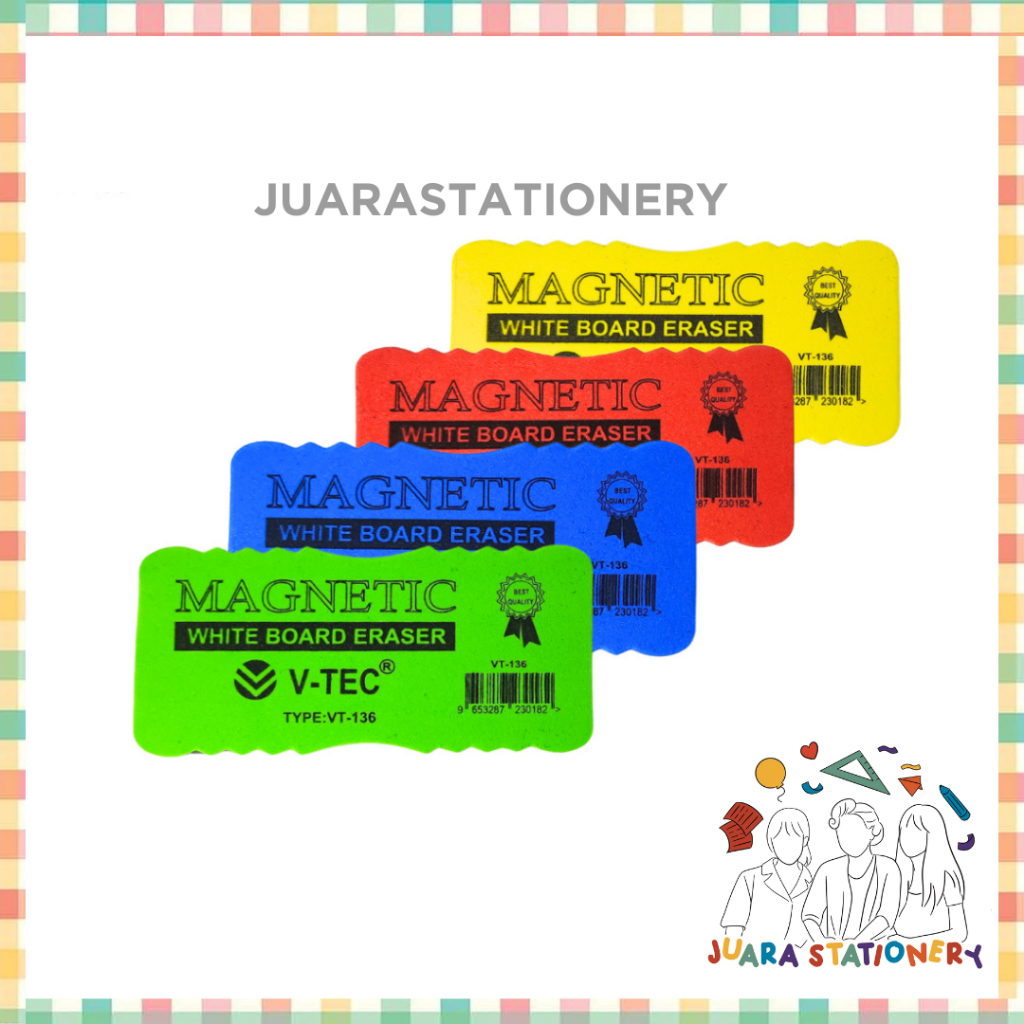 

Whiteboard Eraser Penghapus Papan Tulis V-TEC VT-136 Magnet - 873 / Penghapus Papan Tulis/White Board Eraser Magnet