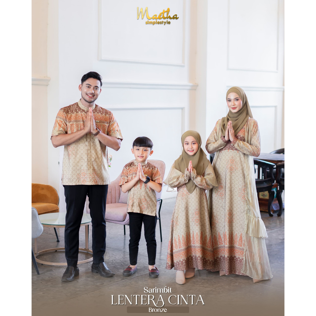 Maetha - Sarimbit Lebaran Family Set Couple Bronze Lentera Cinta Series