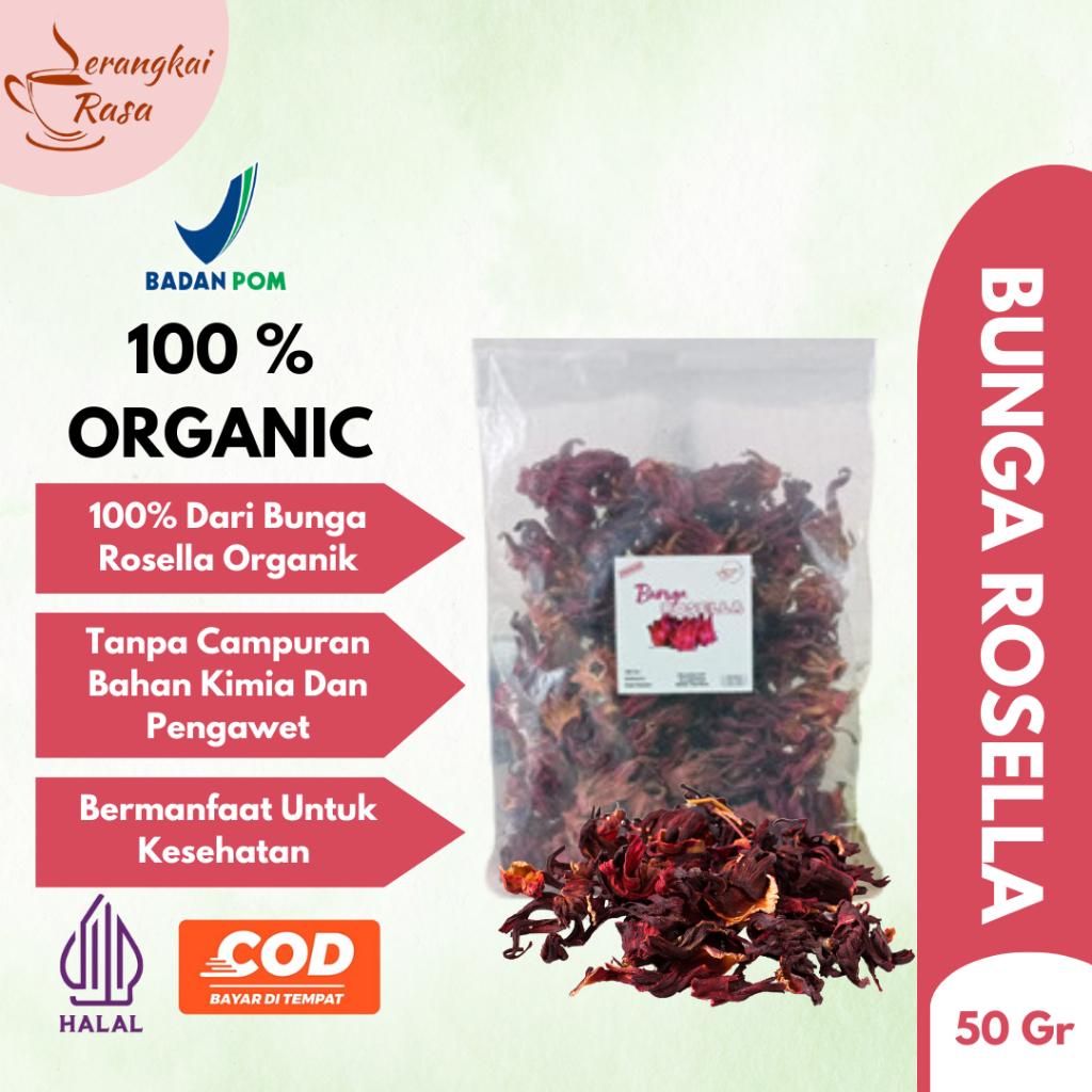 

Bunga Rosella Merah Kualitas Premium[50gr]