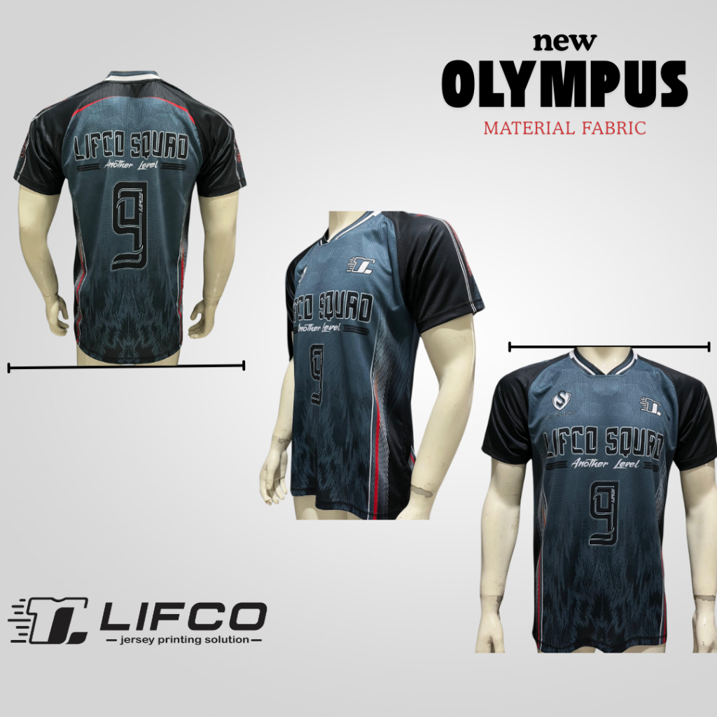 LIFCO JERSEY OLYMPUS GREY  SERIES (TIDAK BISA REQUEST NAMA)(VOLLEYBALL JERSEY / JERSEY VOLI)