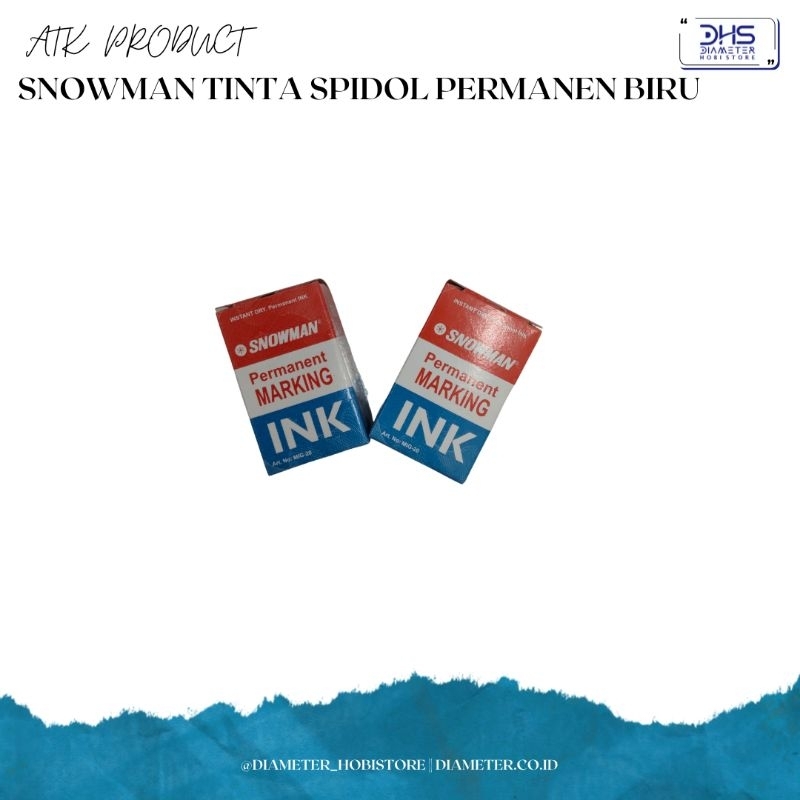 Snowman Tinta Spidol Permanen Biru