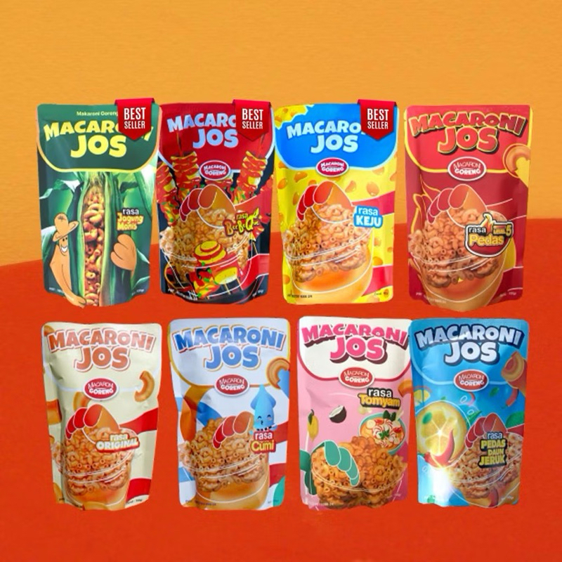 

Snack macaroni Goreng JUMBO Aneka Rasa Macjos