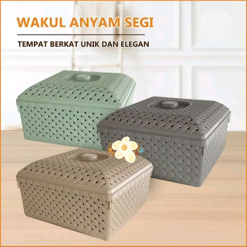 Wakul Anyam 200 MONO Keranjang Souvenir Anyam Plastik Wakul Hajatan Selamatan Hampers Box Serbaguna
