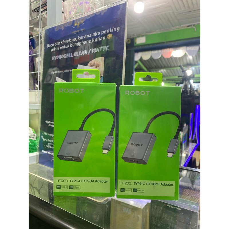 TYPE C TO VGA ADAPTER - TYPE C TO HDMI ADAPTER