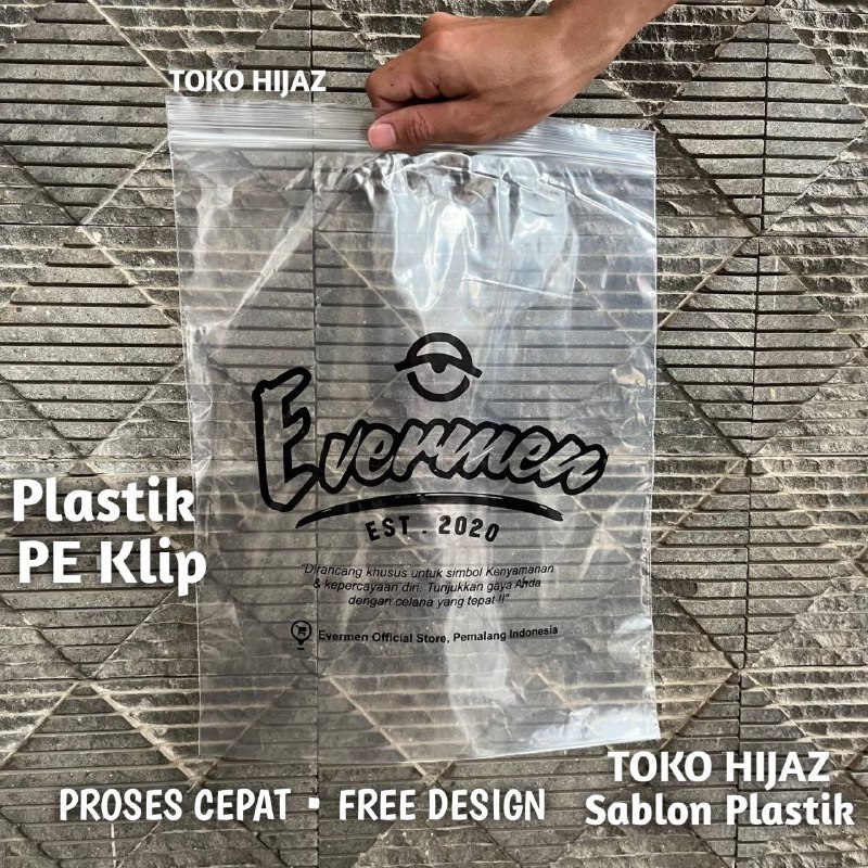 Plastik Klip Ziplock 30x40 (isi 100pcs), Plastik Baju Kaos Murah Original