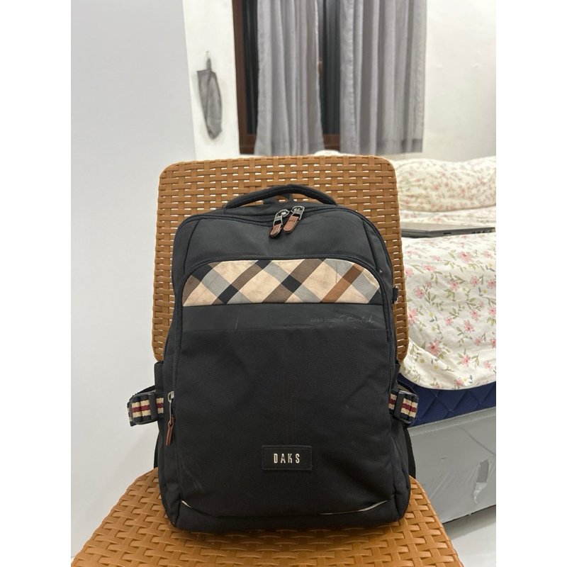 Backpack DAKS Tas Ransel DAKS Original No Minus Warna Hitam Pekat Muat Laptop