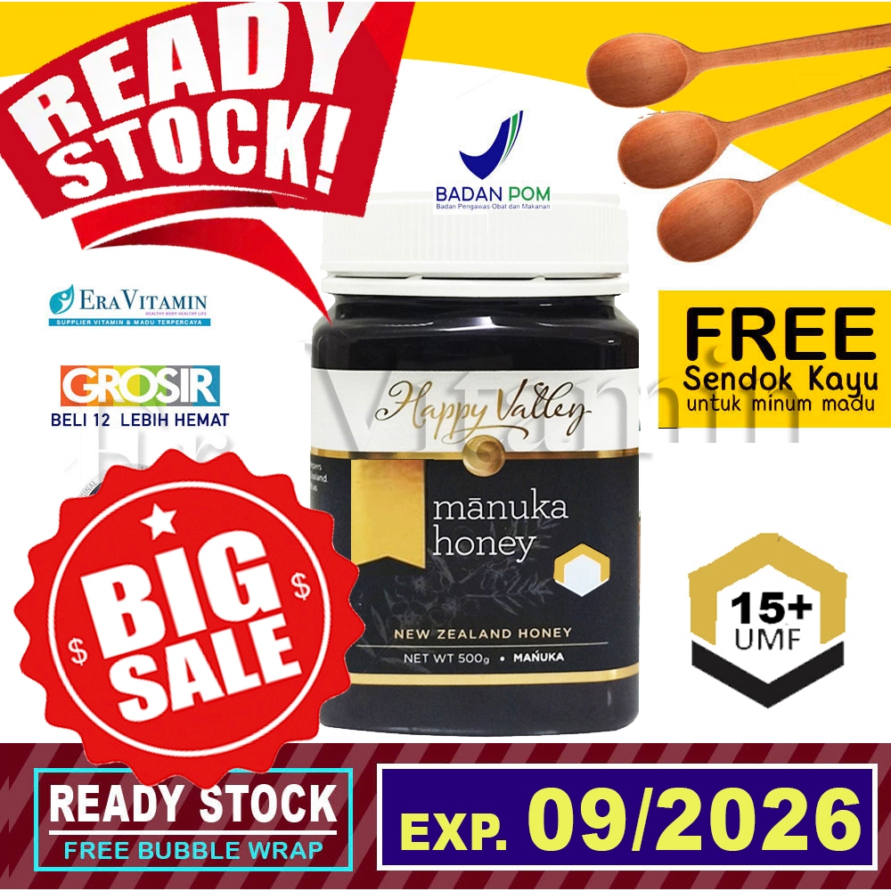 

Happy Valley UMF 15+ (500gr) Manuka Honey Madu