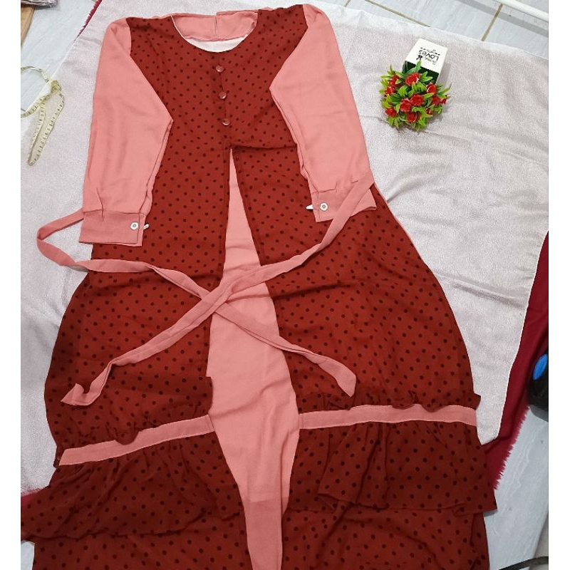 Gamis Ceruti Babydoll Maxi dress/Gamis Ceruti Elegan/Gamis Dewasa Cantik Dan Elegan/Gamis Ceruti Max