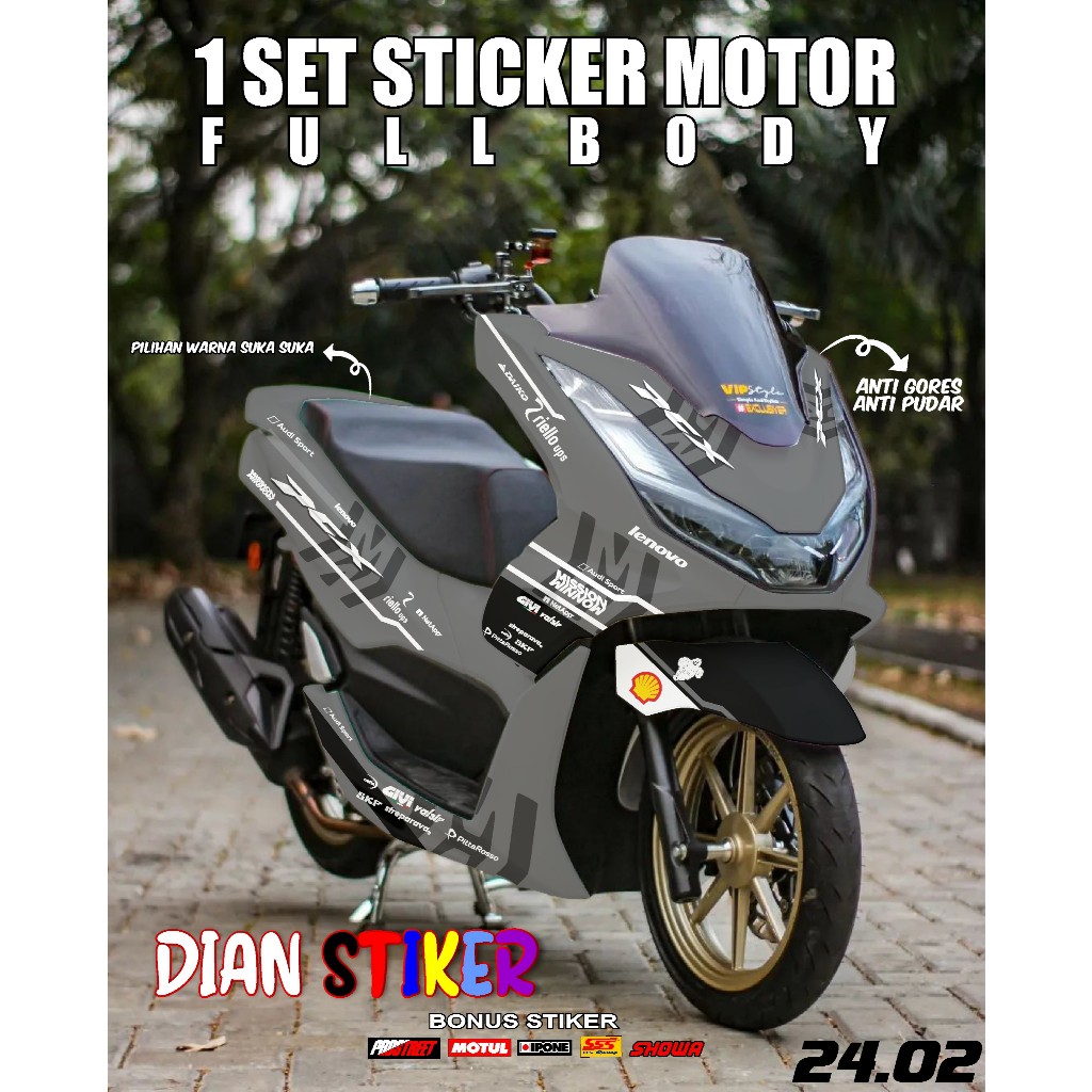 COD DECAL STICKER PCX 160 FULL BODY PCX TERBARU WARNA PUTIH MERAH HITAM PCX MODIFIKASI PCX INDONESIA