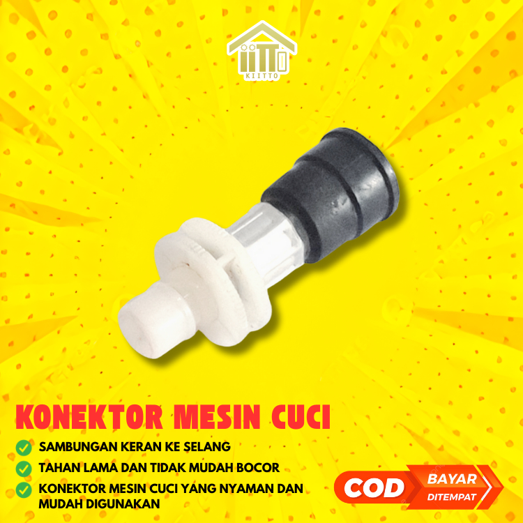 SAMBUNGAN UNTUK KERAN KE SELANG MESIN CUCI / KEPALA SAMBUNGAN KERAN AIR SELANG INLET MESIN CUCI UNIV