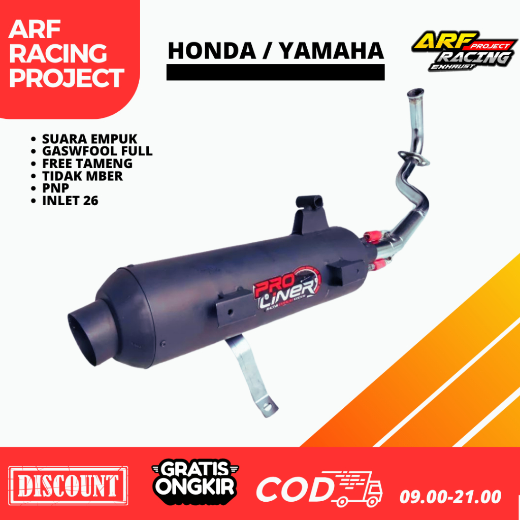 KNALPOT PROLINER PRO ORIGINAL COPY MIO SPORTY, MIO J, MIO M3, MIO GT, FINO KARBU, FINO 115, FINO 125