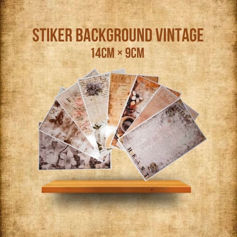 

ISI 4PCS STIKER VINTAGE KOTAK NO CUTTING STIKER JURNAL